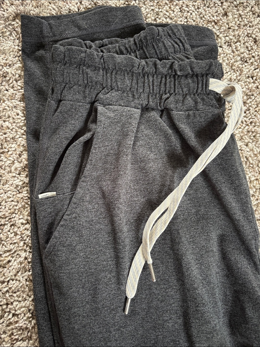 Vuori Black Joggers with White Drawstring - Picture 4 of 4
